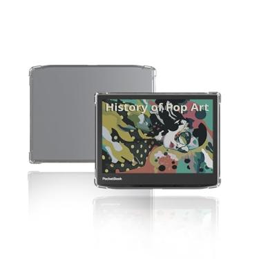 Imagem de Capa transparente para Pocketbook Era/Era Color E-Reader 18 cm, WUNIAK fina, leve, à prova de arranhões, capa de borracha de silicone TPU com proteção durável (transparente).