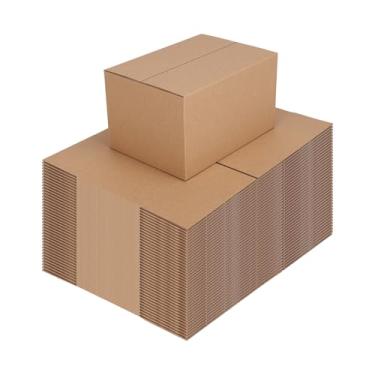 Imagem de Schliersee Conjunto De 40 Caixas De Remessa 7X5X4, Caixas De Papelão Ondulado Marrom Kraft, Para Correspondência De Pequenas Empresas