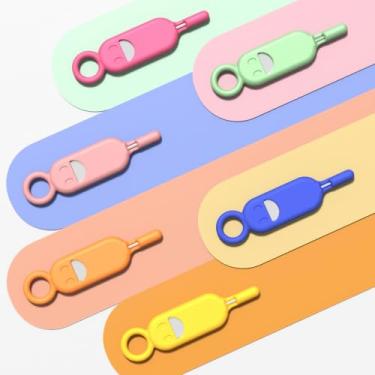 Imagem de XWE O suporte do cartão SIM contém pinos de ejeção da bandeja de ferramentas de abertura de remoção, 6 peças, ejetor de abridor de agulha compatível com todos os celulares iPhone Apple iPad HTC,