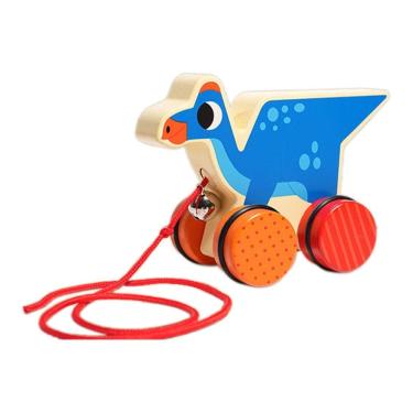 Imagem de Pterossauro interativo de brinquedo de madeira Animal Push Toy para crianças de 1 a 3 anos