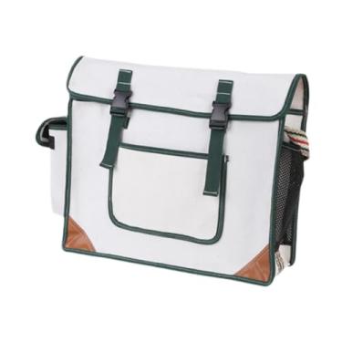 Imagem de Gralara Saco de ferramentas de ferramentas de eletricista Bolsa de ombro fácil de transportar equipamentos à prova de desgaste corpo cruzamento para várias, Branco