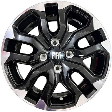 Imagem de Jogo 4 Rodas Ramlow P-107 Strada Turbo 2024 Aro 15 4x99 Preto Diamante Tala 6 ET 38