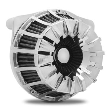 Imagem de Para filtro de ar harley Touring street glide road king electra tri trike Dyna Sportster XL 883 1200 Softail entrada de ar (estilo Speed 15 - Chrome, C-For Touring 08-16, Softail 16-17)