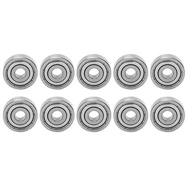 Imagem de Rolamentos de esferas, 10 peças rolamento de esferas mudo de aço inoxidável longboard acessórios de roda de patinação s625z