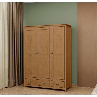Imagem de Guarda Roupa Solteiro 3 Portas e 2 Gavetas Topázio 9104FN Freijó Finestra