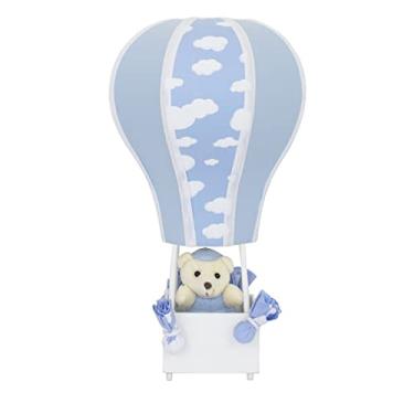 Imagem de Abajur Balãozinho Cintura Urso Nuvem Azul