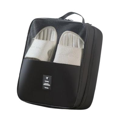 Imagem de Bolsa Porta Sapato Necessaire Organizadora Portátil Bagagem Viagem Calçados Tênis Toalha Praia Esportes Alça De Mão Resistente Dupla Camada - ZAFIN