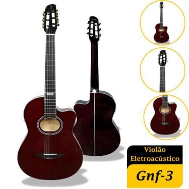 Imagem de Violão Eletroacústico Giannini Flat Cutaway Nylon Gnf-3 Ceq Cor Dark W