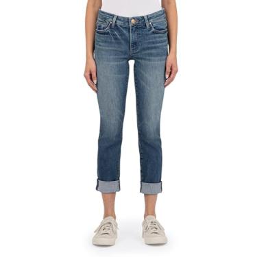 Imagem de KUT from the Kloth Calça jeans feminina Petite Catherine Boyfriend in Giving, Dando, 0 Petite