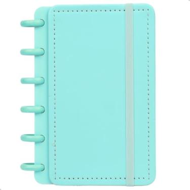 Imagem de Caderno Inteligente Pequeno Com Discos Organizador de Folhas Verde Água