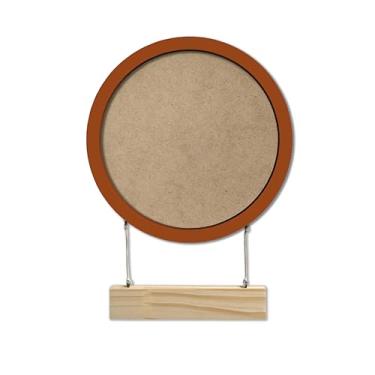 Imagem de kiaga.com.br, Porta Maternidade Redondo Para Quarto Infantil Em Mdf Laqueado Cor:TERRACOTA;Tamanho:25 CM