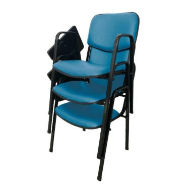 Imagem de 03 Cadeiras Escolar Universitária Linha Hotel Auditório Azul