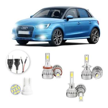 Imagem de Kit Lampadas Led Audi A1 2011 2012 H11 H11 H7 20000lm - V10, Branco