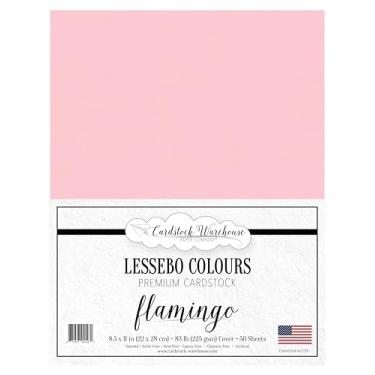 Imagem de Cardstock Warehouse Lessebo Flamingo (anteriormente Seashell Pink) – 21,6 x 28 cm – 37,6 kg. Papel cartolina premium fosco 225 g/m² – 50 folhas