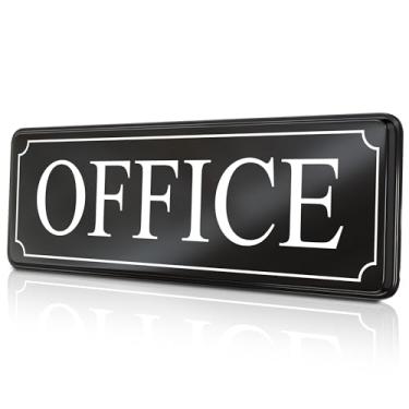 Imagem de MolnijaPro - A placa de porta de escritório para sua casa e empresa com letras maiores - Placa autoadesiva de acrílico brilhante 22 x 7 cm com fita dupla face 3M - Instalação rápida e fácil sem