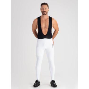 Imagem de Bretelle Ciclismo Masculino Pernas Longas Golden Branco Savancini (031