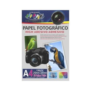 Imagem de Papel Fotografico Adesivo A4 130g Branco PCt C/50 FLS Off Paper