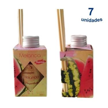 Imagem de Kit 7 Aromatizador Ambiente 100ml Difusor Vareta Luz Aromas Aromatizan