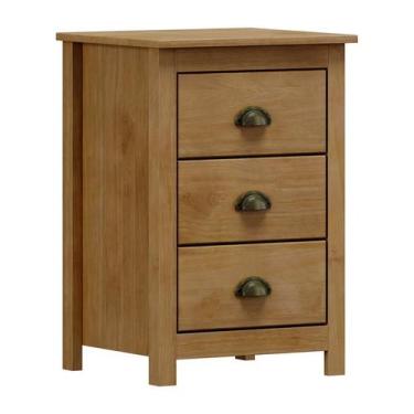 Imagem de Mesa Cabeceira 3 Gavetas Freijó Topázio - FN - Finestra