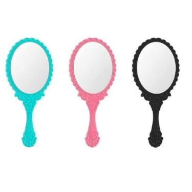 Imagem de Espelho De Maquiagem Espelho De Mão Portátil Cosméticos De Mão Espelho