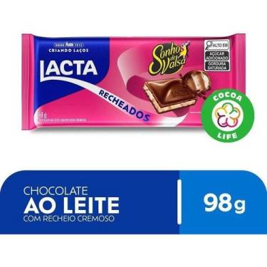 Imagem de Kit c/ 4 Chocolate Ao Leite Lacta Sonho De Valsa 98g