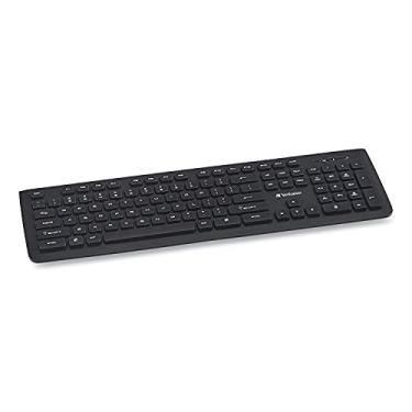 Imagem de Verbatim Teclado Slimline sem fio de 2,4 GHz, receptor USB Plug and Play, compatível com PC, laptop