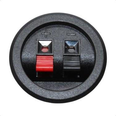 Imagem de Terminal Conector Borne Redondo para Caixa de Som Automotiva Instalaçã