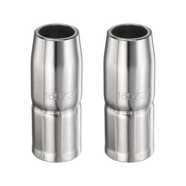 Imagem de HARFINGTON 2 peças de bocal de solda a gás 1,5 cm orifício 169727 bocais de pistola de solda a gás cobre niquelado acessório de pistola de solda para pistolas de solda M25/M250/M40 Mig