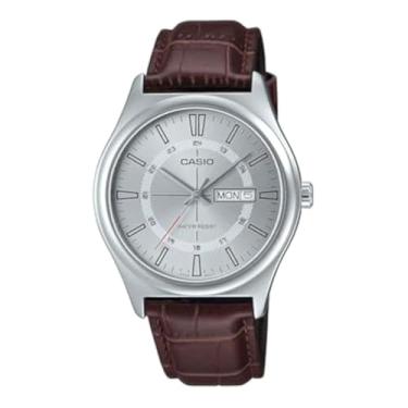 Imagem de Casio Relógio masculino - MTP-V006L-7CUDF mostrador prateado, pulseira prata, Prata, One Size, Casual