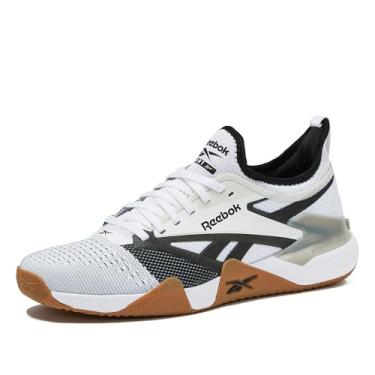 Imagem de Reebok Tênis masculino Nano Court Sport Pickleball ou tênis masculino, Branco/Preto/Cinza 1, 6.5 Women/5 Men