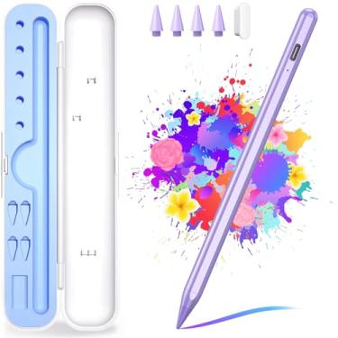 Imagem de Caneta Stylus para iPad de 9ª e 10ª geração, carregamento rápido de 10 minutos para Apple Pencil/iPad Pen, compatível com iPad 10ª/9ª/8ª/7ª/6ª geração/Pro 11/12,9 polegadas/Air 5/4/3 gerações/Mini 6/5
