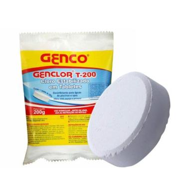 Imagem de Cloro Pastilha Genclor Estabilizado Genco Tabletes T200 200g