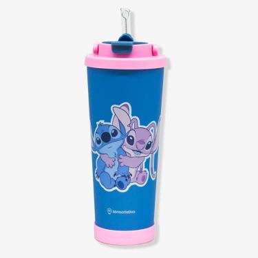 Imagem de Copo Spring 800ml Com Canudo Stitch e Angel Namorados-Disney