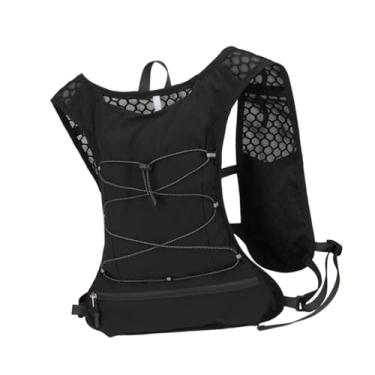 Imagem de Deevoka Colete de corrida, mochila de hidratação, bolsa esportiva respirável, mochila de hidratação para corrida, ciclismo, acampamento e escalada, Preto