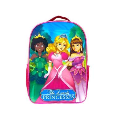 Imagem de Kit Estojo, Lancheira e Mochila Infantil Princesa Pink - GXM