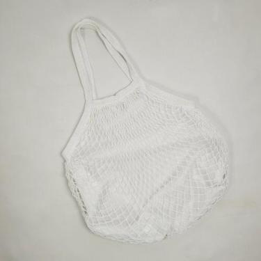 Imagem de Bolsa De Praia Feminina Saco De Rede Macramê Com Forro Verão Piscina C