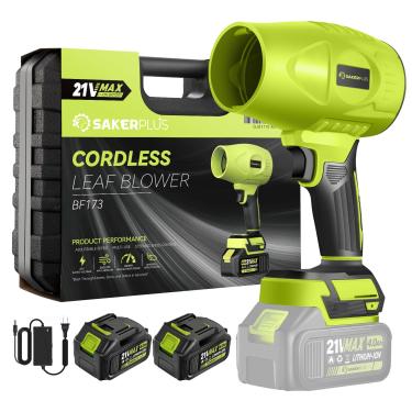 Imagem de Sakerplus Limpador de poeira portátil, soprador de folhas sem fio (2 baterias)