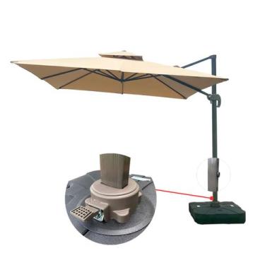 Imagem de Ombrelone Guarda-Sol Articulado Roman 3x3 Alumínio com Base 100L Revom