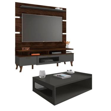 Imagem de Rack Bancada 160 cm Painel Para Tv Até 65” e Mesa De Centro Life