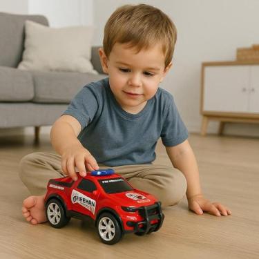 Imagem de Caminhonete Polícia Bombeiro Criança Caminhonete Carrinho Brinquedo In