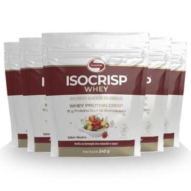 Imagem de Kit 5 Isocrisp Whey Protein Crisp Vitafor Pouch 240G Neutro