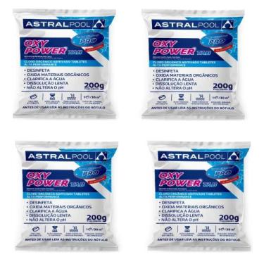 Imagem de Kit 4 Tablete De Cloro Piscinas 5 Em 1 200g Astralpool