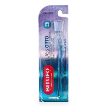 Imagem de Escova Dental Bitufo Ortodôntica Class Orto Macia e Média Com Protetor