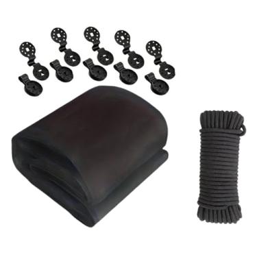 Imagem de Gralara Rede de jardim para cobertura de plantas para canteiros elevados, rede de proteção para arbustos, flores e plantações, Preto