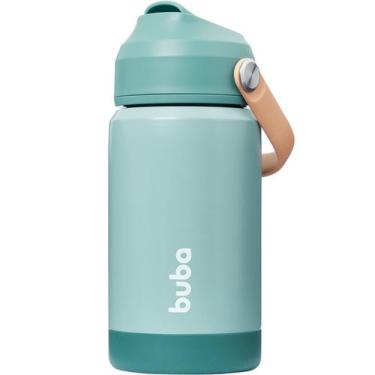 Imagem de Garrafinha Térmica Infantil BUBA 360ml Inox com Parede Dupla Canudo de