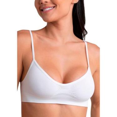 Imagem de Top Sem Bojo Lupo Clássico 41100-001 Sem Aro Poliamida , Branco, GG