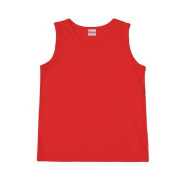 Imagem de Camiseta Regata Básica Infantil Masculina - Ótima Confecções, Vermelho
