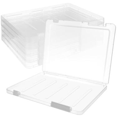 Imagem de Luxshiny 6 Peças Porta-Documentos: Caixa De Armazenamento De Arquivos A4 Transparente - Organizador De Documentos De Plástico Transparente Escritório E Casa - Porta-Papéis Com