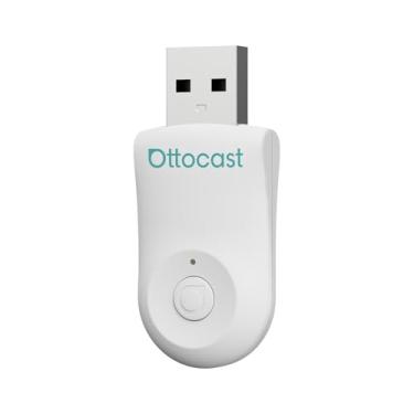 Imagem de OTTOCAST Mini 2025 Adaptador 2 em 1 sem fio CarPlay e Android Auto, Plug & Play, WiFi de 5 GHz, conexão automática para iPhone e Android, serve para carros CarPlay com fio 98% + OEM