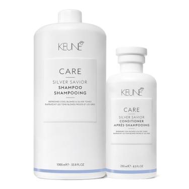 Imagem de Kit Keune Care Silver Savior Shampoo Litro Condicionador 250ml (2 produtos)